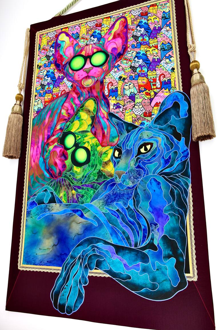 Original Contemporary Cats Painting by Kostyantin Malginov