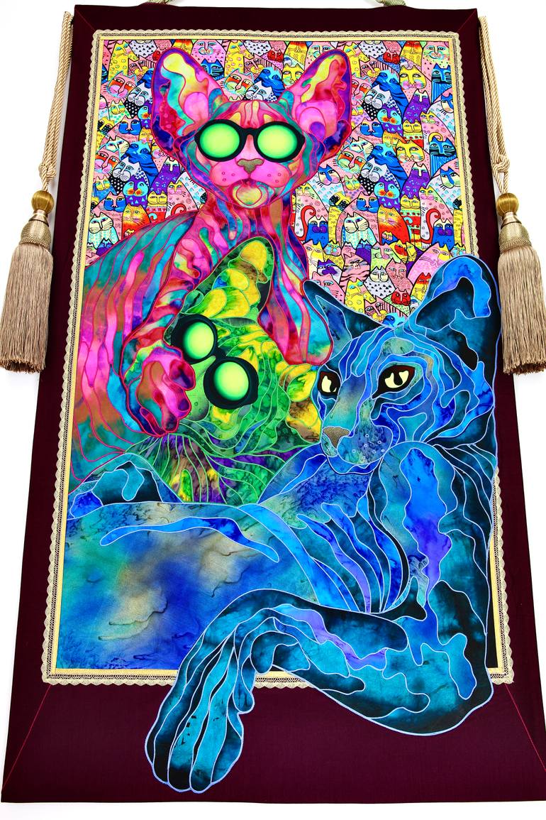 Original Contemporary Cats Painting by Kostyantin Malginov