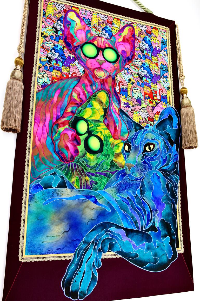 Original Contemporary Cats Painting by Kostyantin Malginov
