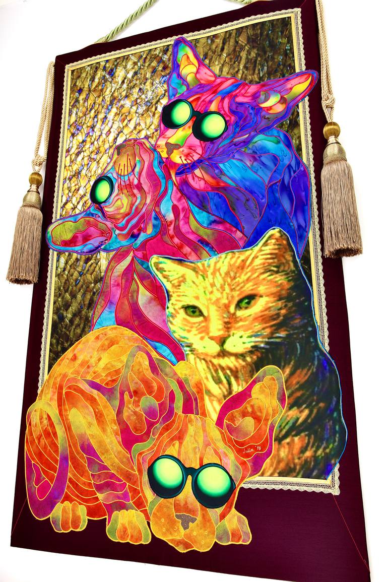 Original Contemporary Cats Painting by Kostyantin Malginov