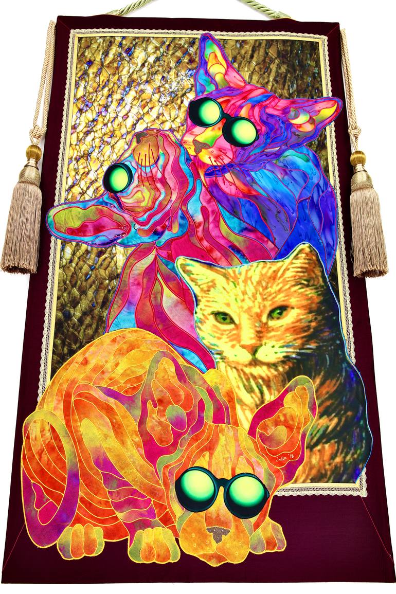 Original Contemporary Cats Painting by Kostyantin Malginov
