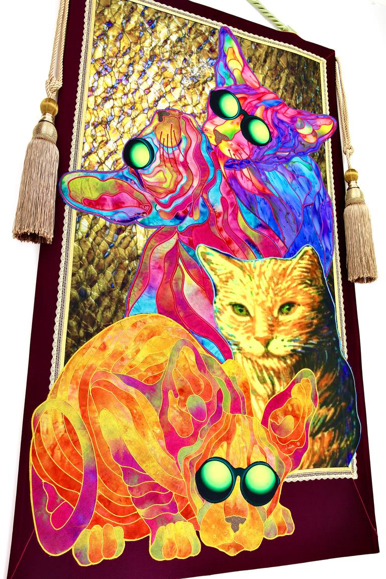 Original Contemporary Cats Painting by Kostyantin Malginov
