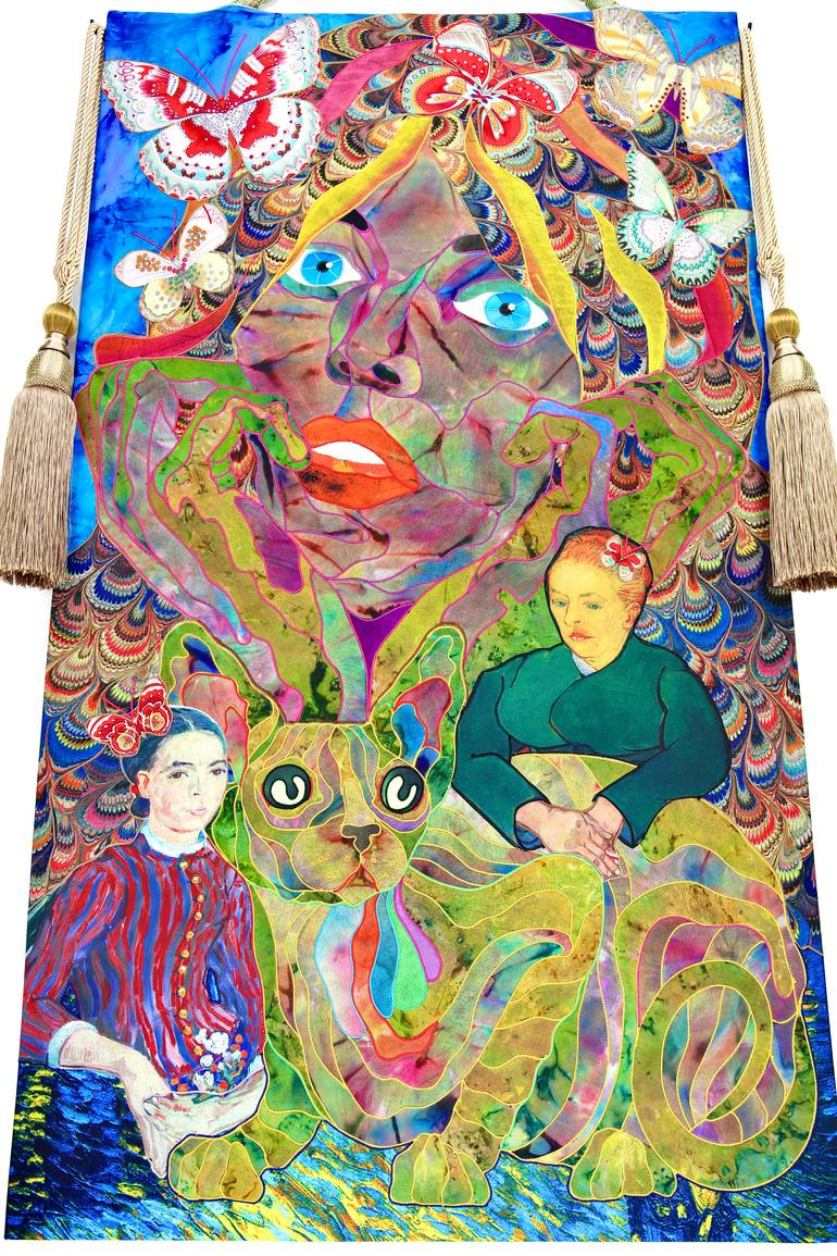 Original Contemporary Cats Mixed Media by Kostyantin Malginov