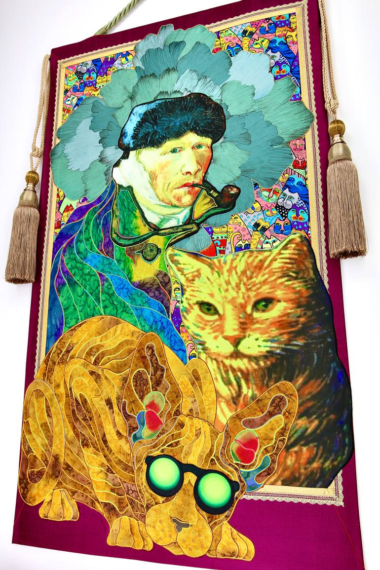 Original Contemporary Cats Painting by Kostyantin Malginov