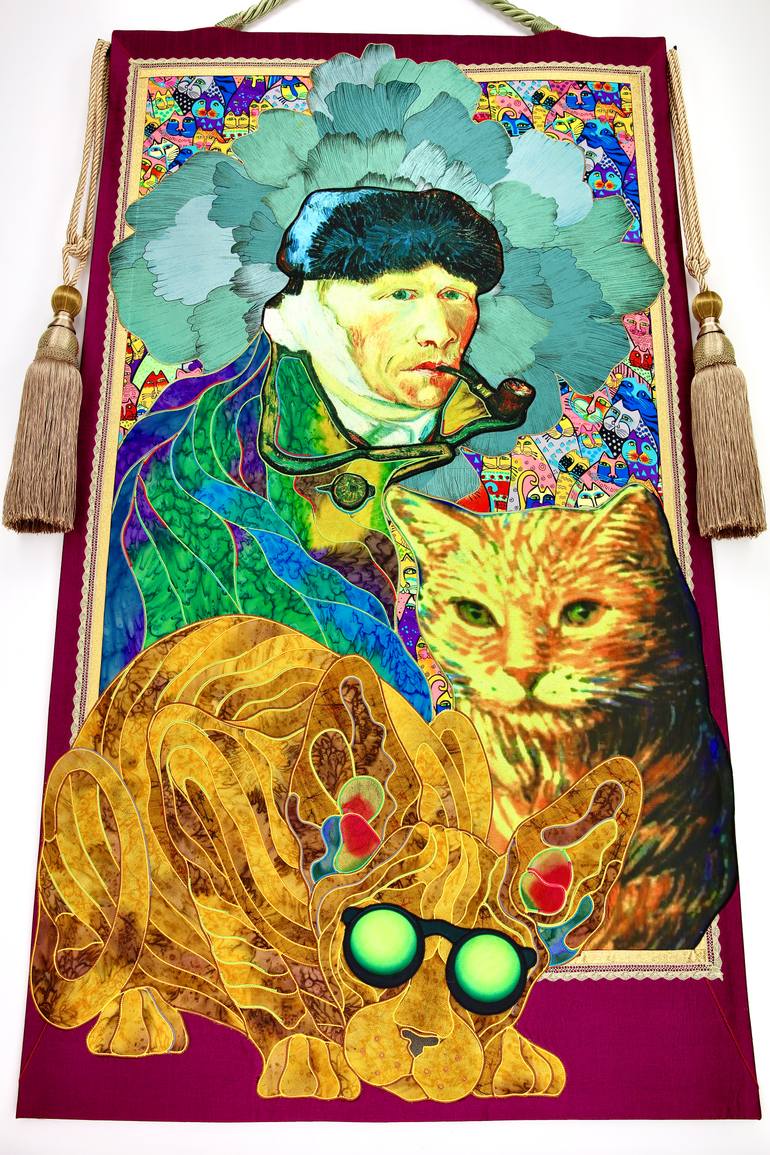 Original Contemporary Cats Painting by Kostyantin Malginov