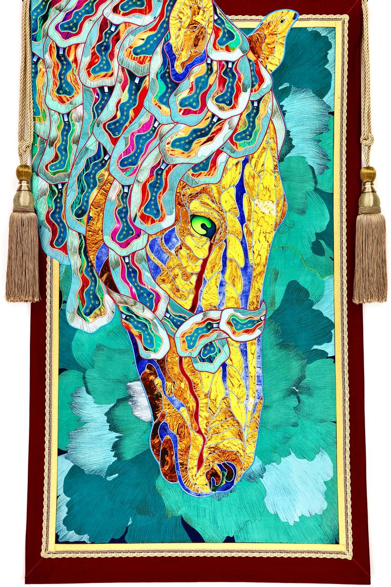 Original Abstract Horse Painting by Kostyantin Malginov