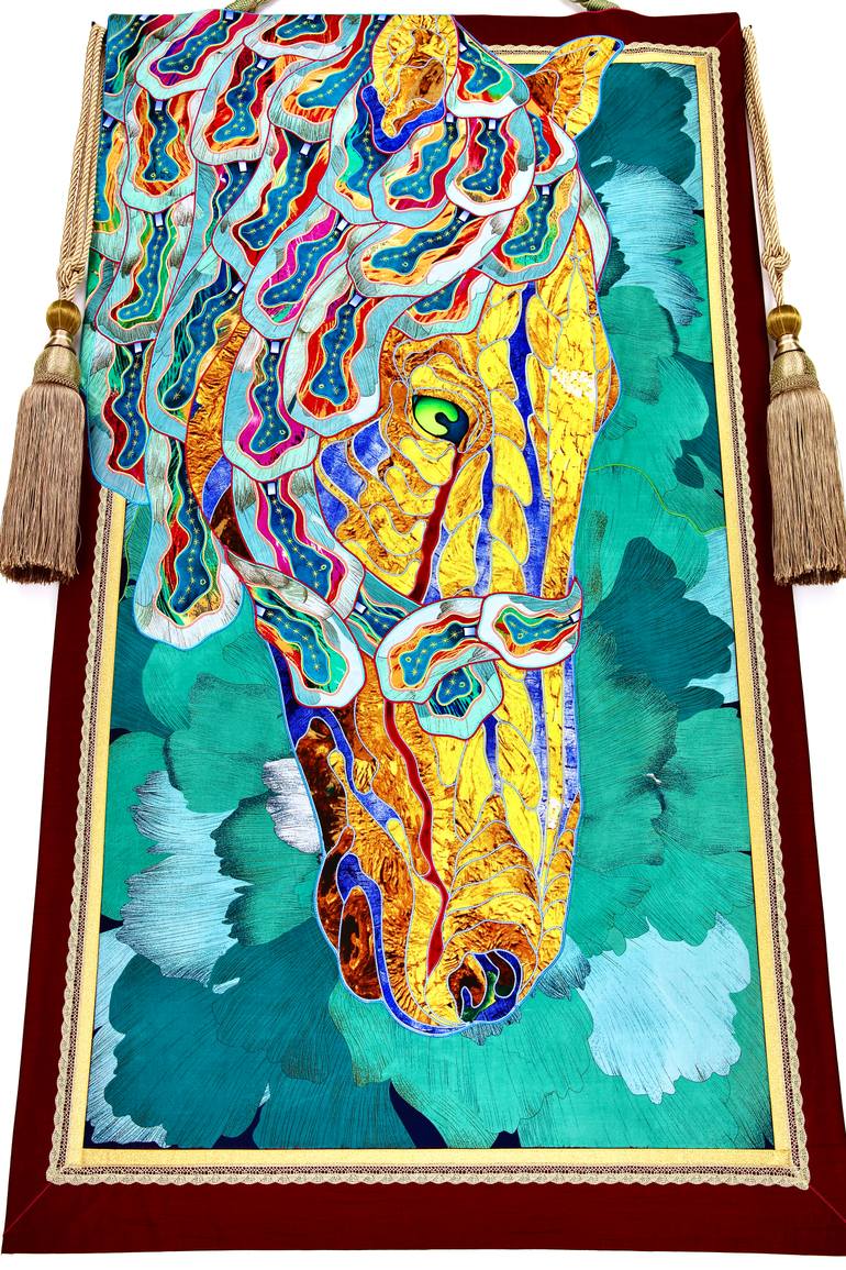 Original Abstract Horse Painting by Kostyantin Malginov