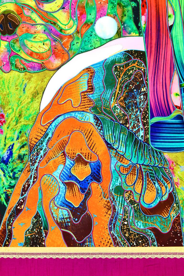 Original Abstract Dogs Painting by Kostyantin Malginov