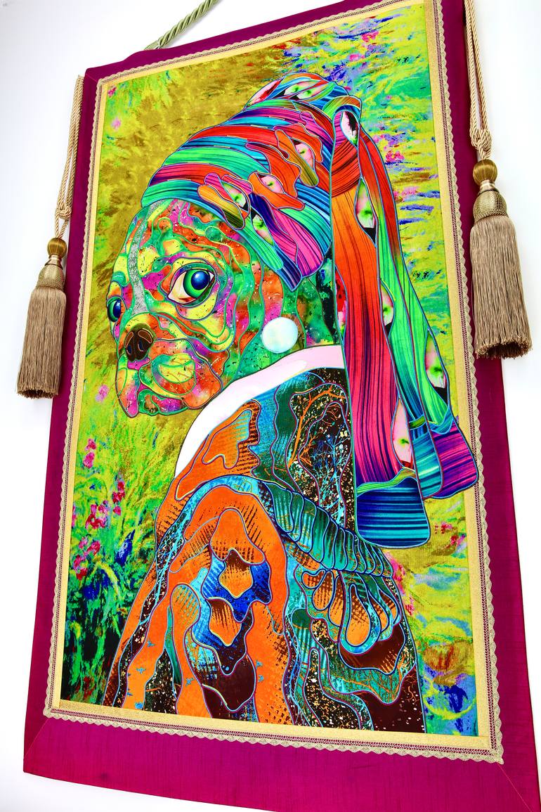 Original Abstract Dogs Painting by Kostyantin Malginov