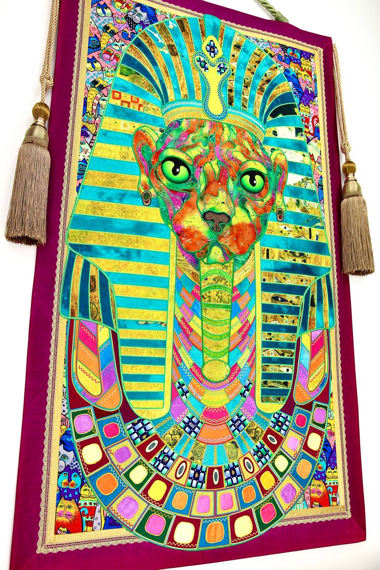 Original Abstract Cats Painting by Kostyantin Malginov