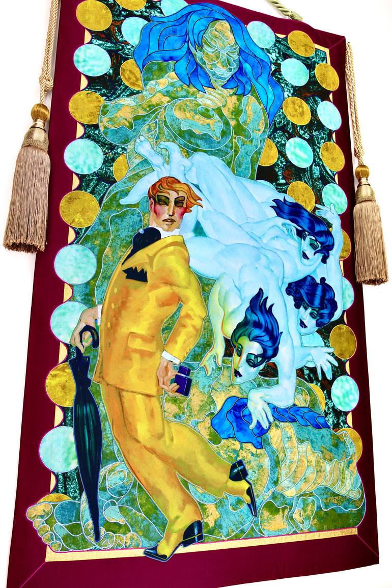 Original Abstract Men Painting by Kostyantin Malginov