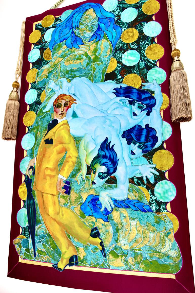 Original Abstract Men Painting by Kostyantin Malginov