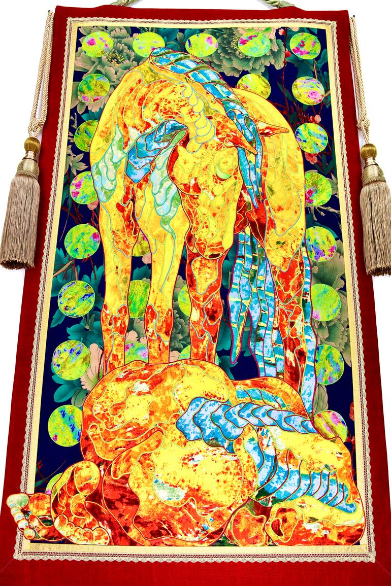 Original Abstract Horse Painting by Kostyantin Malginov