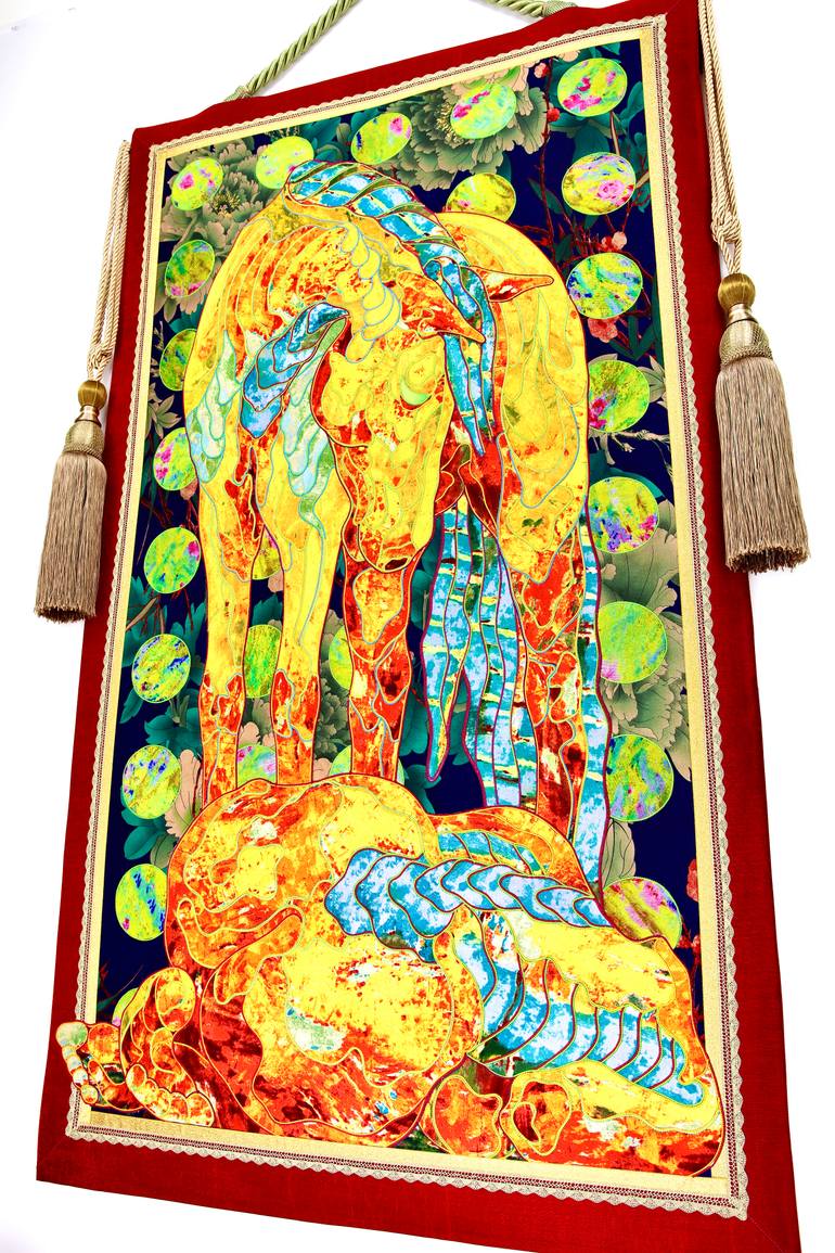 Original Abstract Horse Painting by Kostyantin Malginov