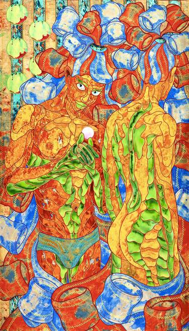 Original Abstract Men Paintings by Kostyantin Malginov