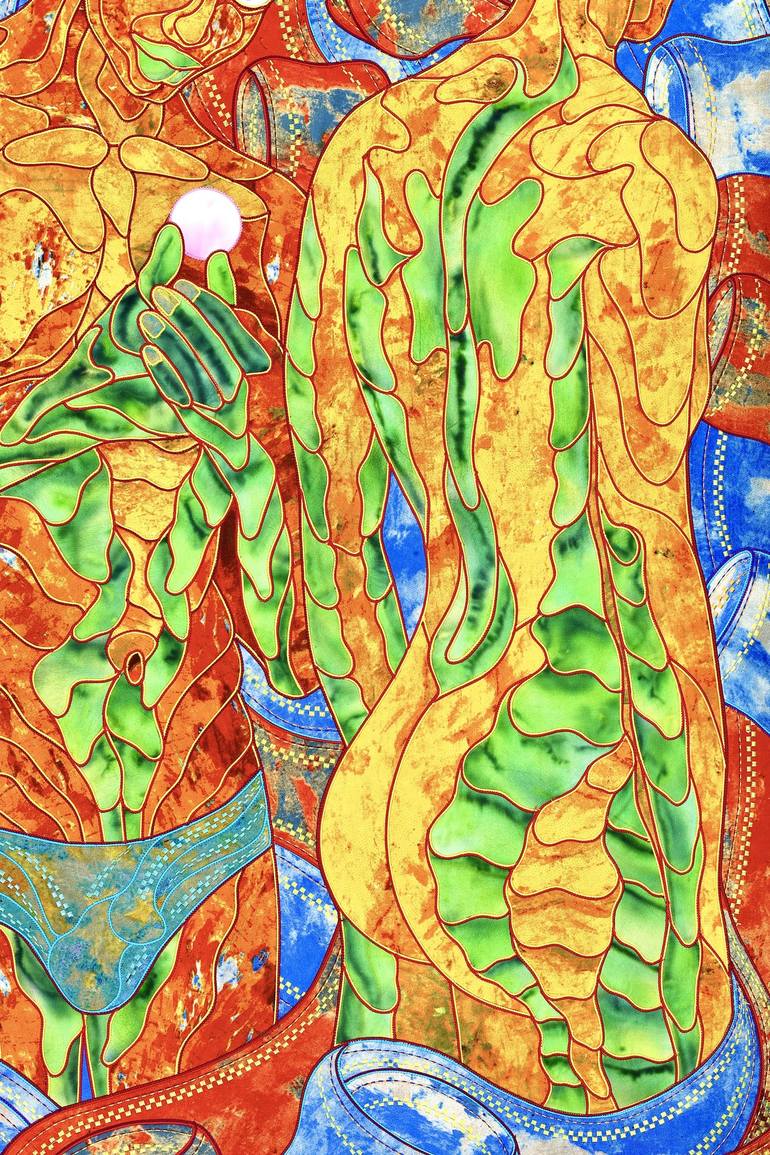 Original Abstract Men Painting by Kostyantin Malginov
