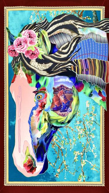 Print of Impressionism Horse Mixed Media by Kostyantin Malginov