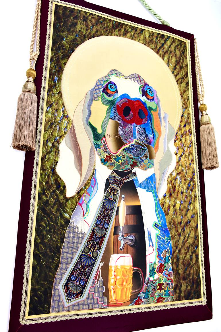 Original Conceptual Dogs Painting by Kostyantin Malginov