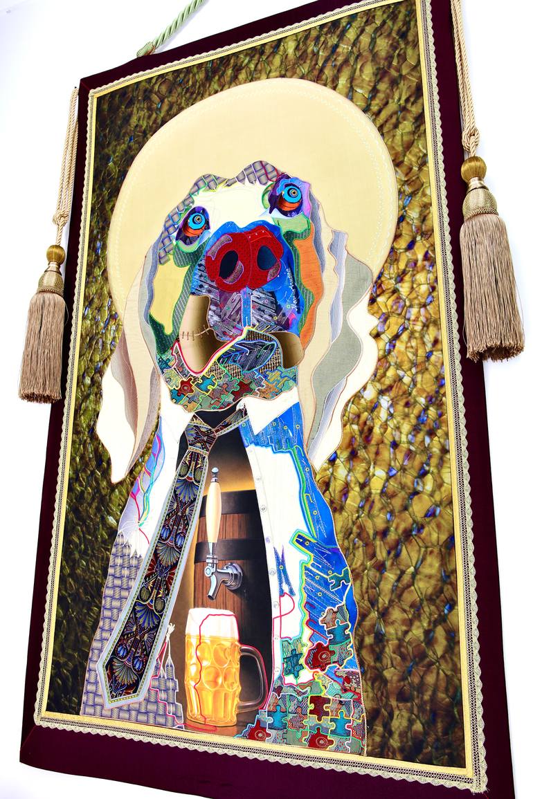 Original Conceptual Dogs Painting by Kostyantin Malginov