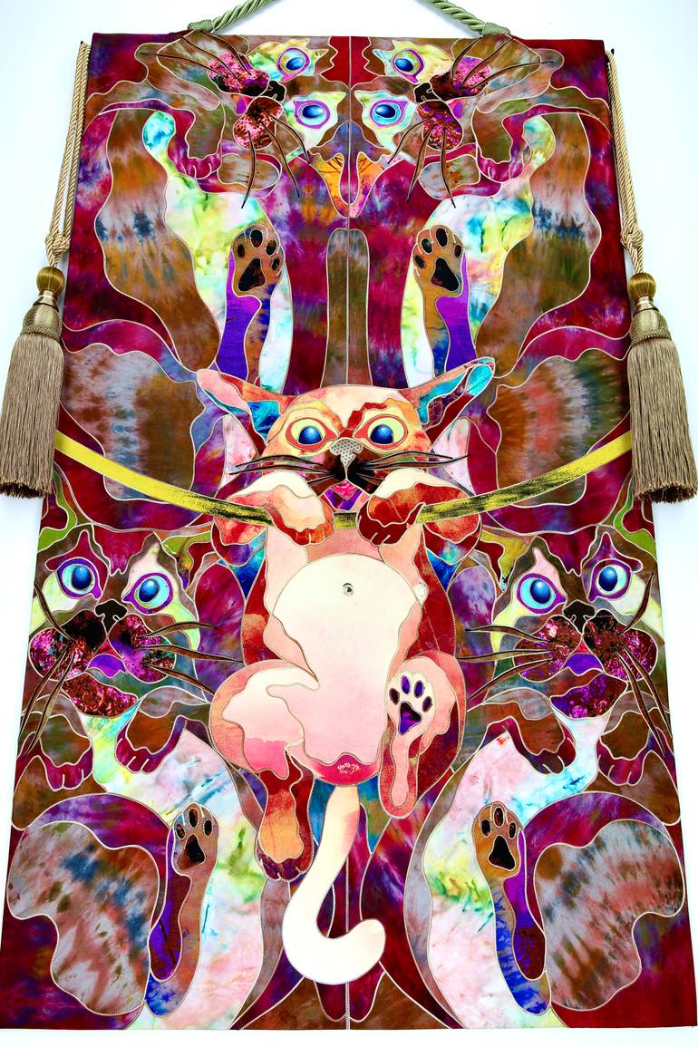 Original Contemporary Cats Painting by Kostyantin Malginov