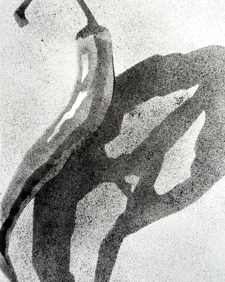 Original Black & White Food & Drink Painting by Daria Kraplak