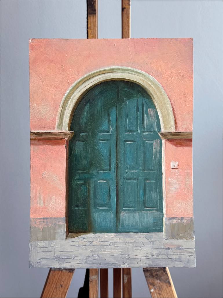 Original Classicism Architecture Painting by Daria Kraplak