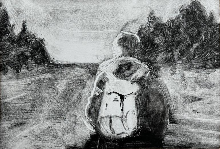 Original Black & White Travel Printmaking by Daria Kraplak