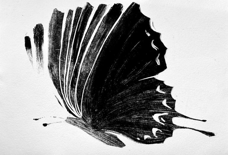 Original Abstract Expressionism Animal Printmaking by Daria Kraplak