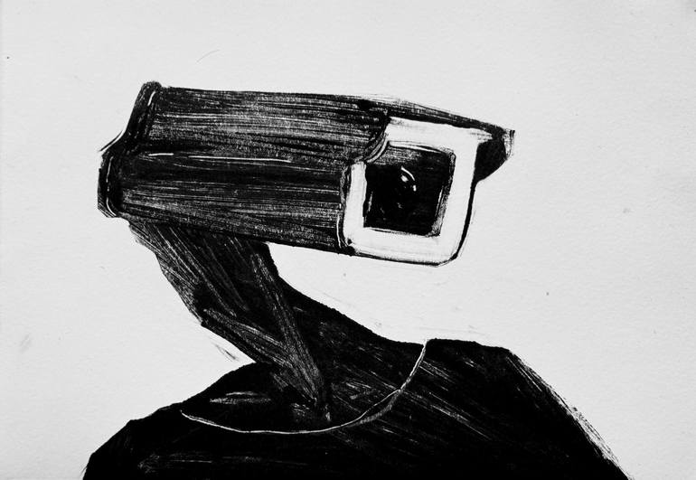 Original Expressionism Politics Printmaking by Daria Kraplak