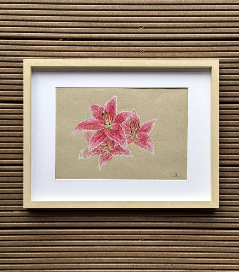 Original Classicism Floral Drawing by Daria Kraplak