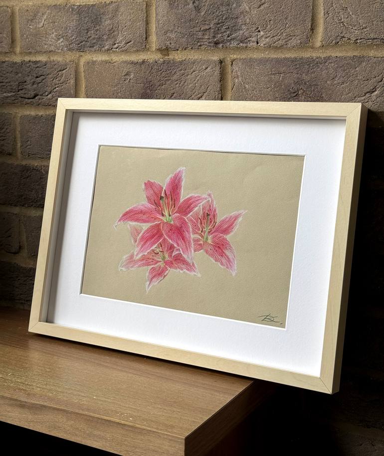 Original Classicism Floral Drawing by Daria Kraplak