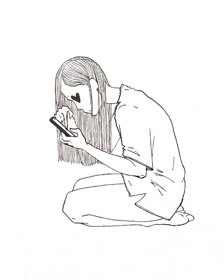 girl sitting down alone tumblr