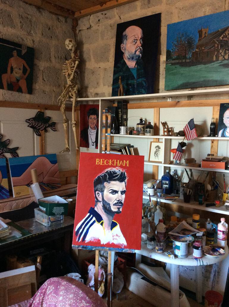 Original Impressionism Men Painting by Ray Johnstone