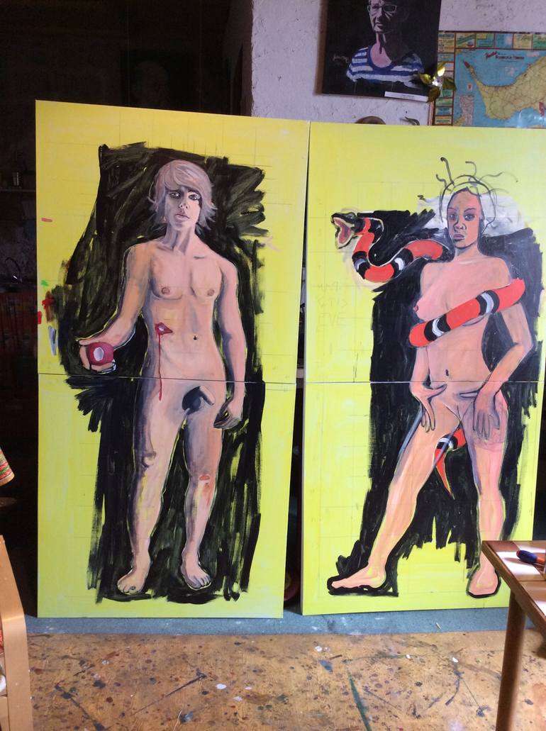 Original Figurative Erotic Painting by Ray Johnstone
