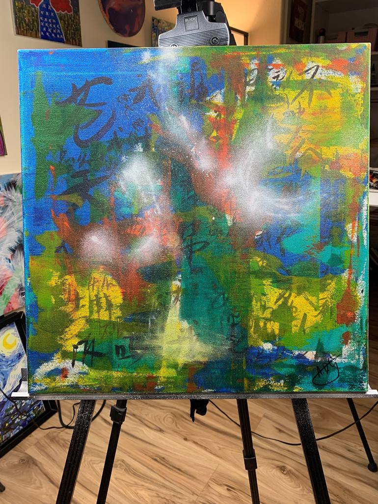 Original Abstract Expressionism Abstract Painting by Anna Gledhill