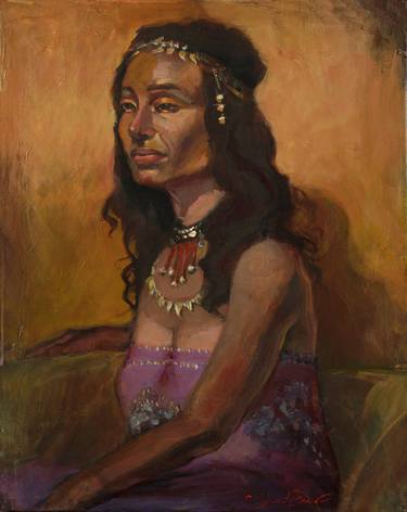 Portrait in Gold with Headpiece thumb