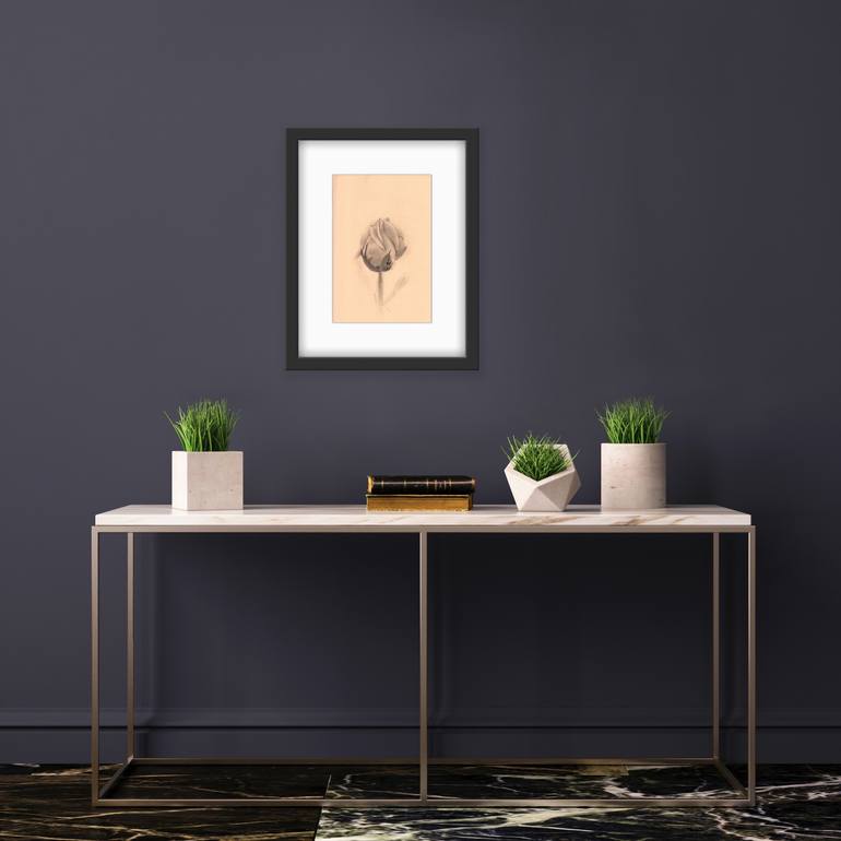 Original Conceptual Floral Drawing by Alona Hryn