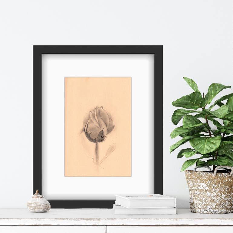 Original Conceptual Floral Drawing by Alona Hryn