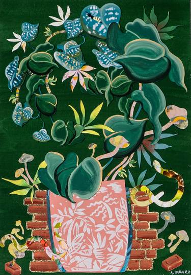 Original Illustration Botanic Collage by Ailsa Munro