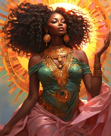 Golden Dawn: The Radiance of the African Sun Goddess thumb