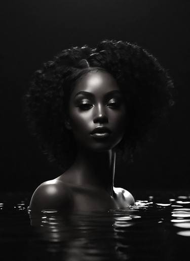 Fluid Elegance: Black Woman thumb