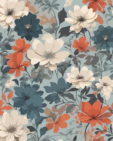 Original Abstract Floral Digital by Mauricio Fraga