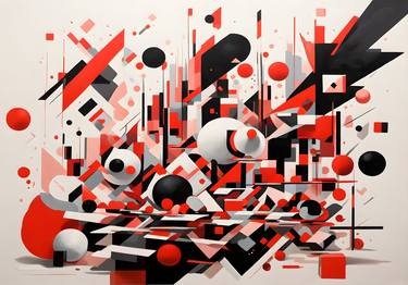 Print of Abstract Geometric Digital by Mauricio Fraga