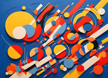 Original Abstract Geometric Digital by Mauricio Fraga