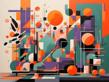 Print of Abstract Geometric Digital by Mauricio Fraga