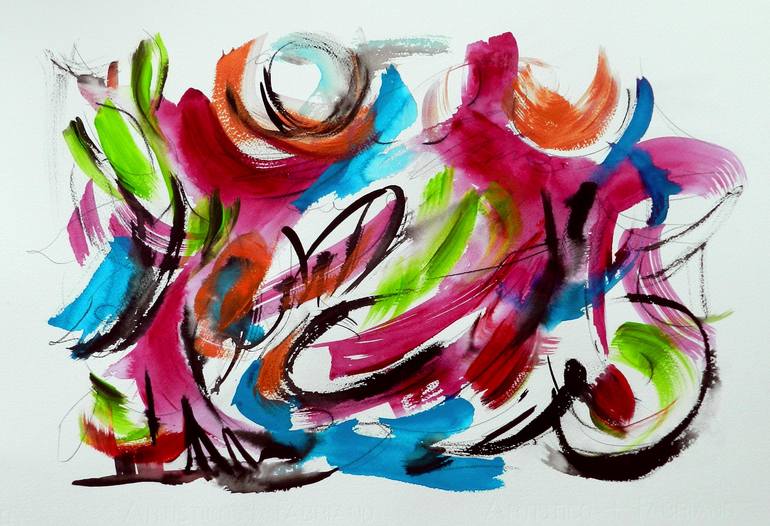 Print of Abstract Expressionism Abstract Paintings by Kerry Milligan