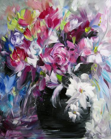 Original Expressionism Floral Paintings by Kerry Milligan