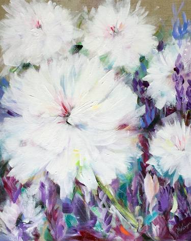Print of Expressionism Floral Paintings by Kerry Milligan