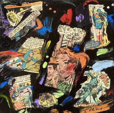 Print of Abstract Comics Collage by Kerry Milligan