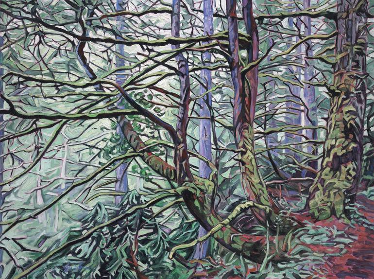 Forest Zen Painting by Lauren Forcella | Saatchi Art